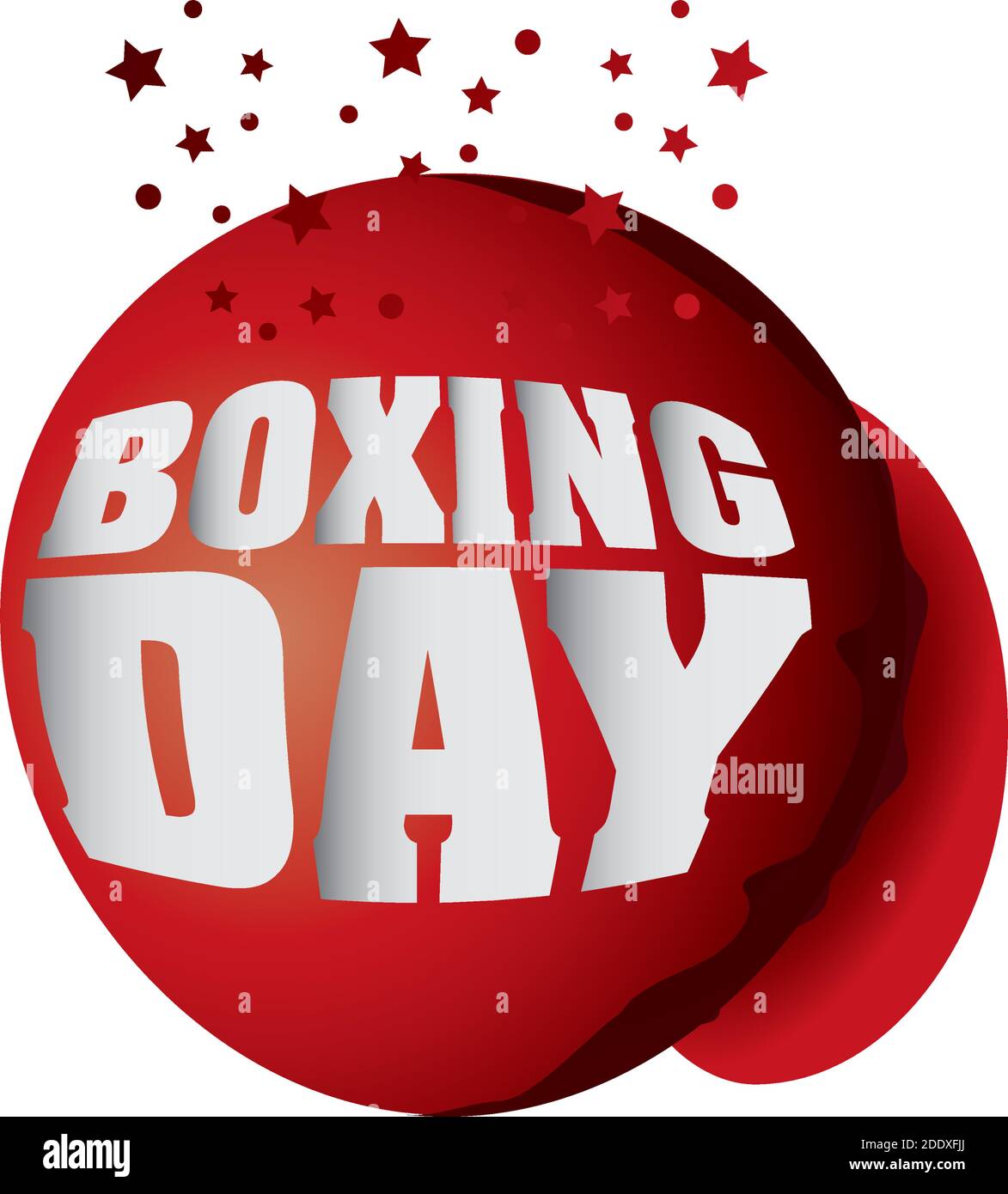 boxing day, christmas seasonal offer message with stars vector illustration Stock Vector Image