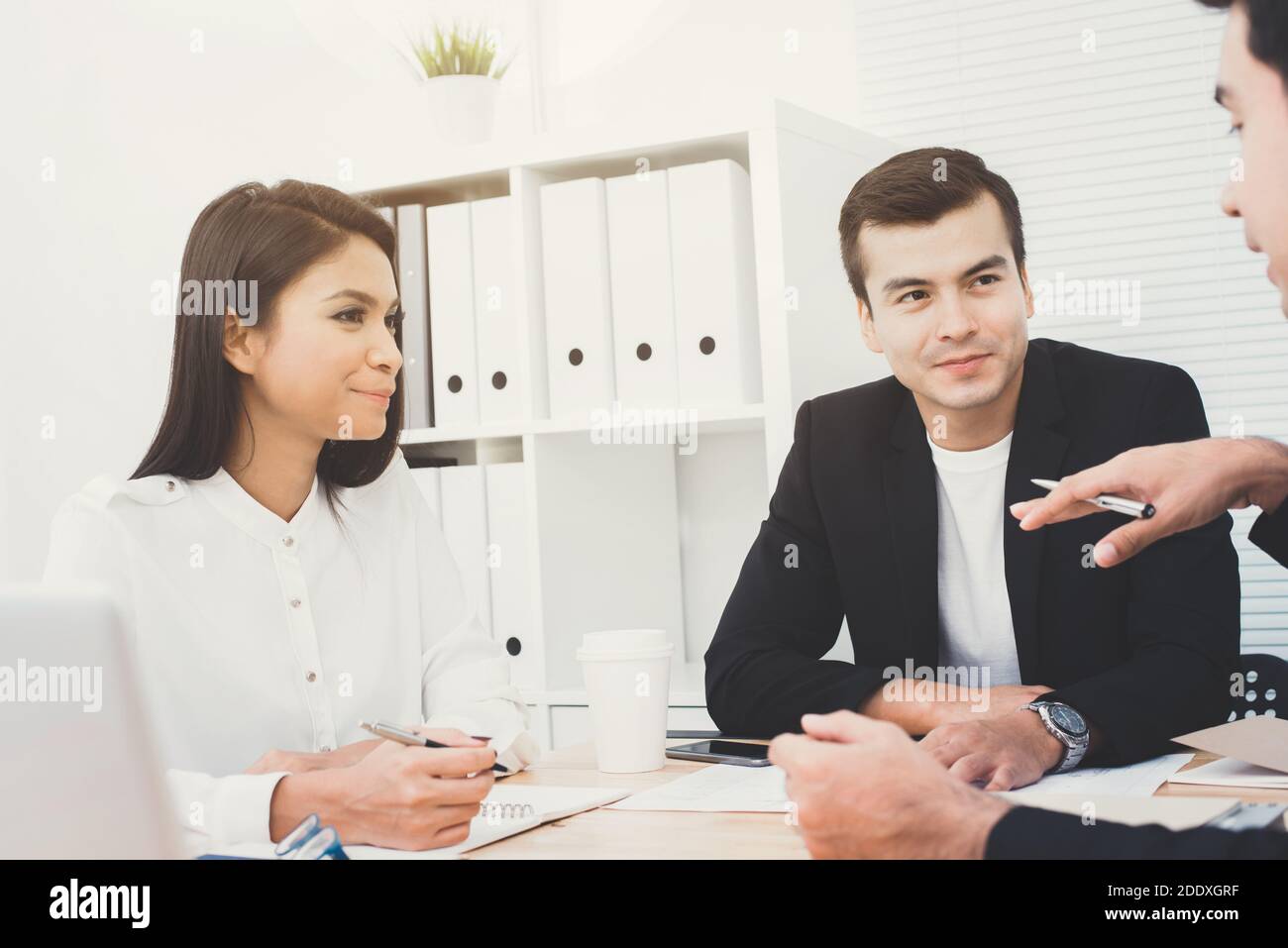 Business people discussing work in the meeting Stock Photo
