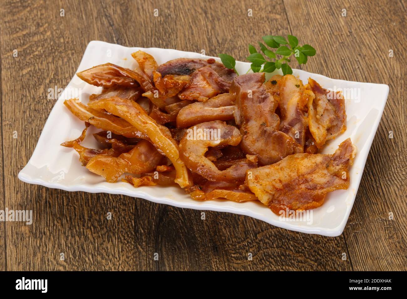 Pork ear snack in the bowl Stock Photo Alamy