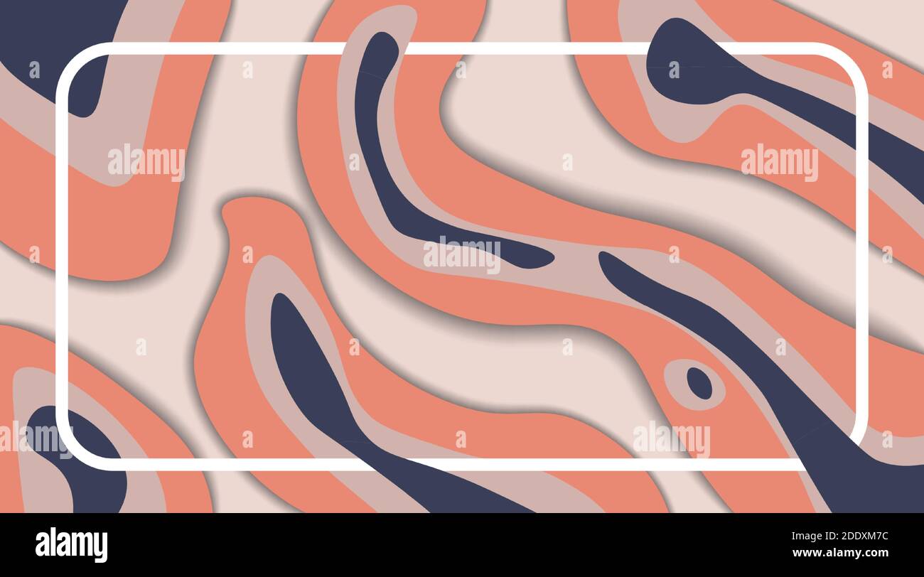 Pastel colored abstract fluid shapes seamless repeat pattern. vector design Stock Vector
