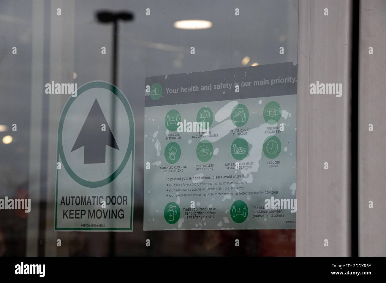 Courtenay, Vancouver Island, Canada November 21,2020 View of sign