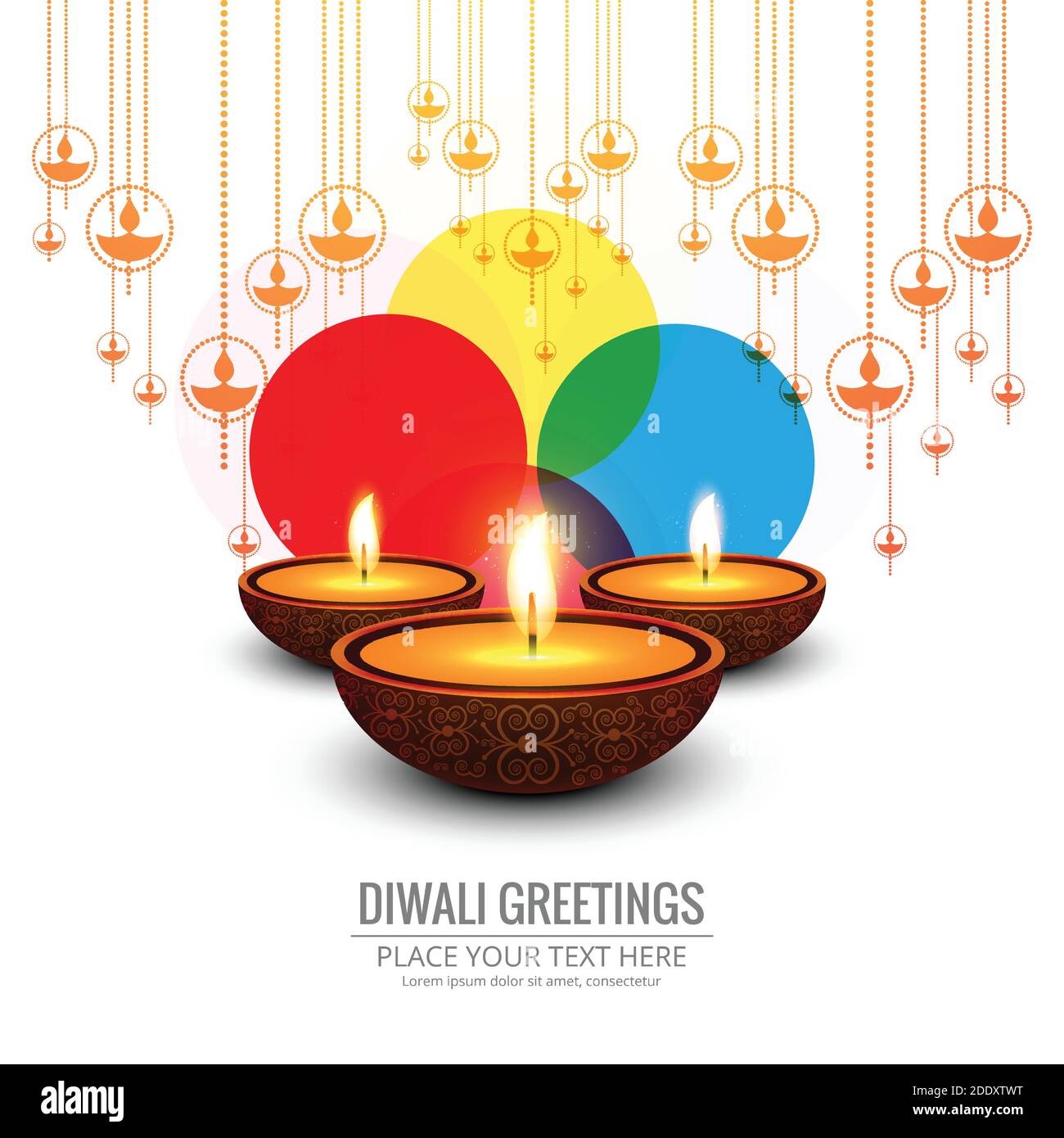 Beautiful greeting card for festival happy diwali background vector Stock  Vector Image & Art - Alamy