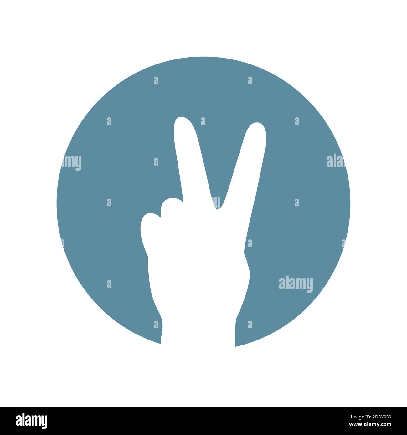human hand peace symbol in a circle isolated vector illustration EPS10 Stock Vector