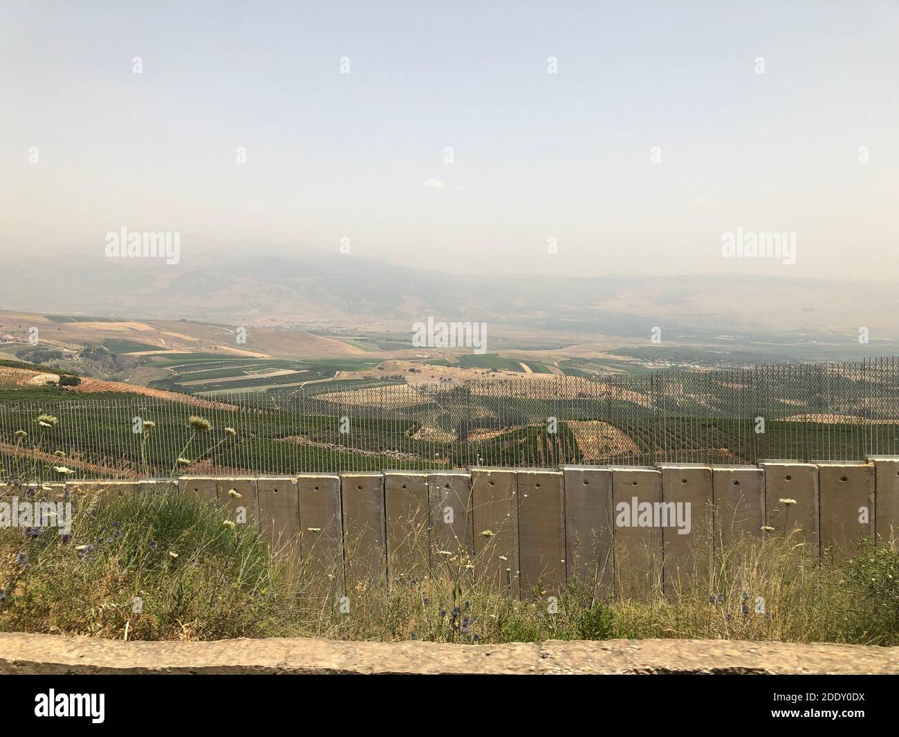 South of Lebanon: Lebanon Palestine Borders Israeli Concrete Wall Divider Stock Photo