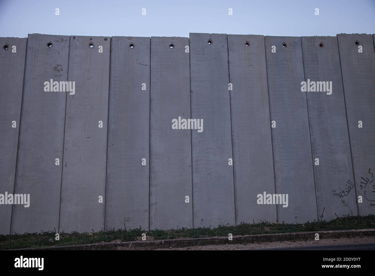 High Concrete Wall Borders in Lebanon South | Palestine Lands ' Israel ' Stock Photo