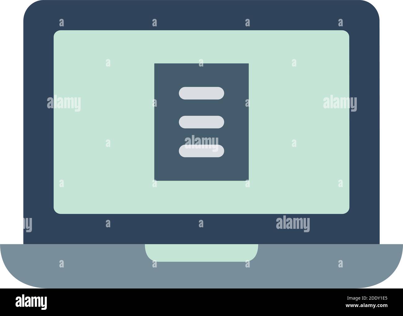 Laptop, document, presentation, email Color with Background vector icon ...
