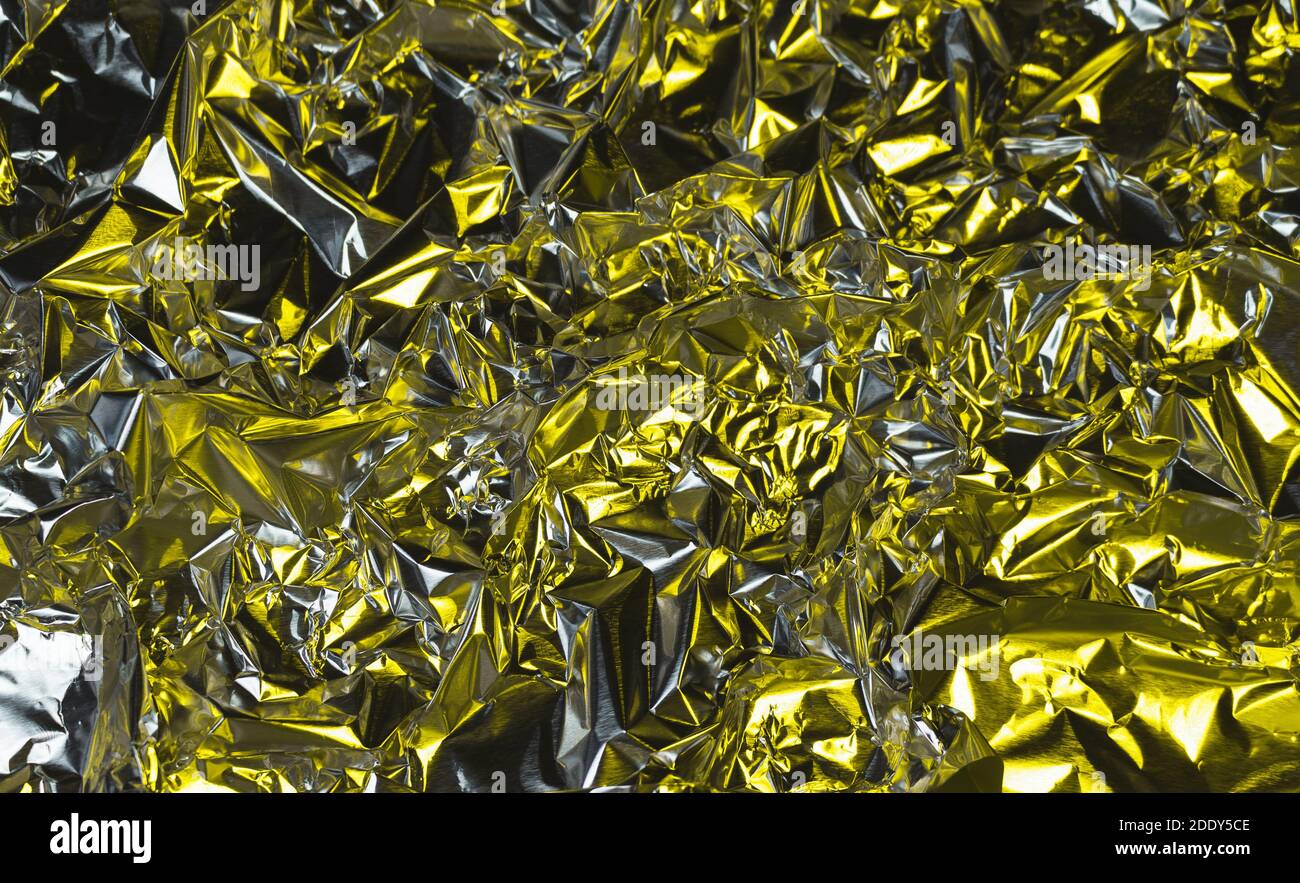 Foil metal gold silver wrinkled hires stock photography and images Alamy