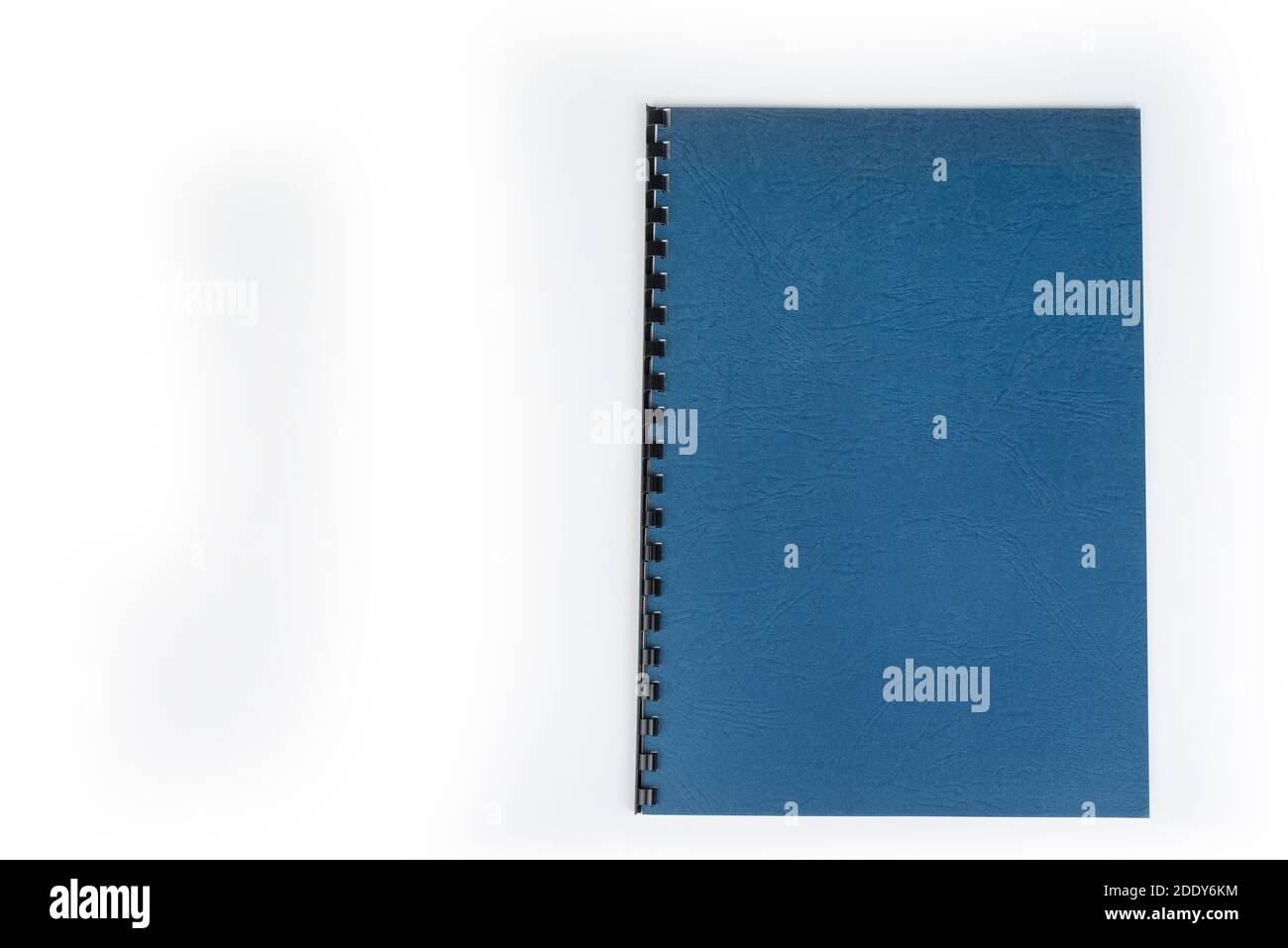 Closed New notebook with  a binding on a white Stock Photo