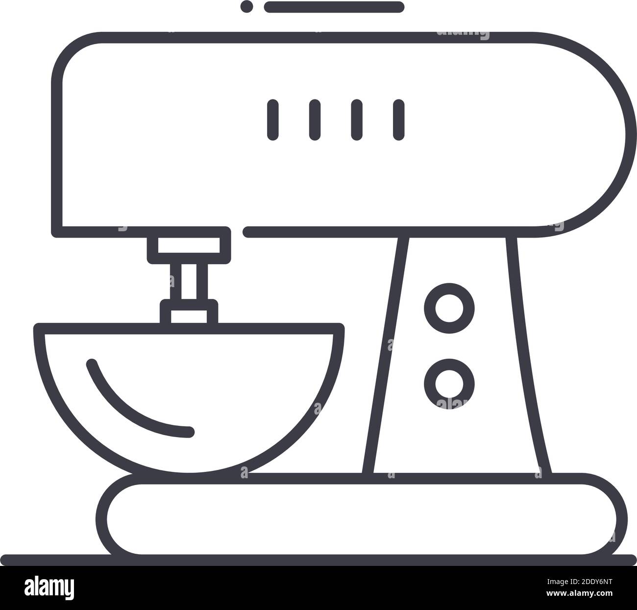 Food processor concept icon, linear isolated illustration, thin line ...