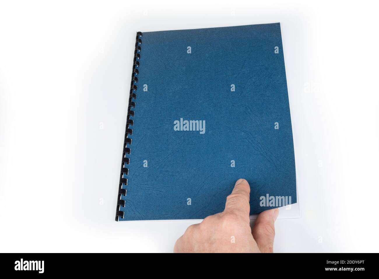 Closed New notebook with  a binding on a white Stock Photo