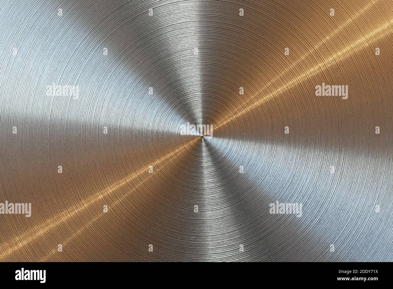 reflections on machined metal surface as background pattern Stock Photo