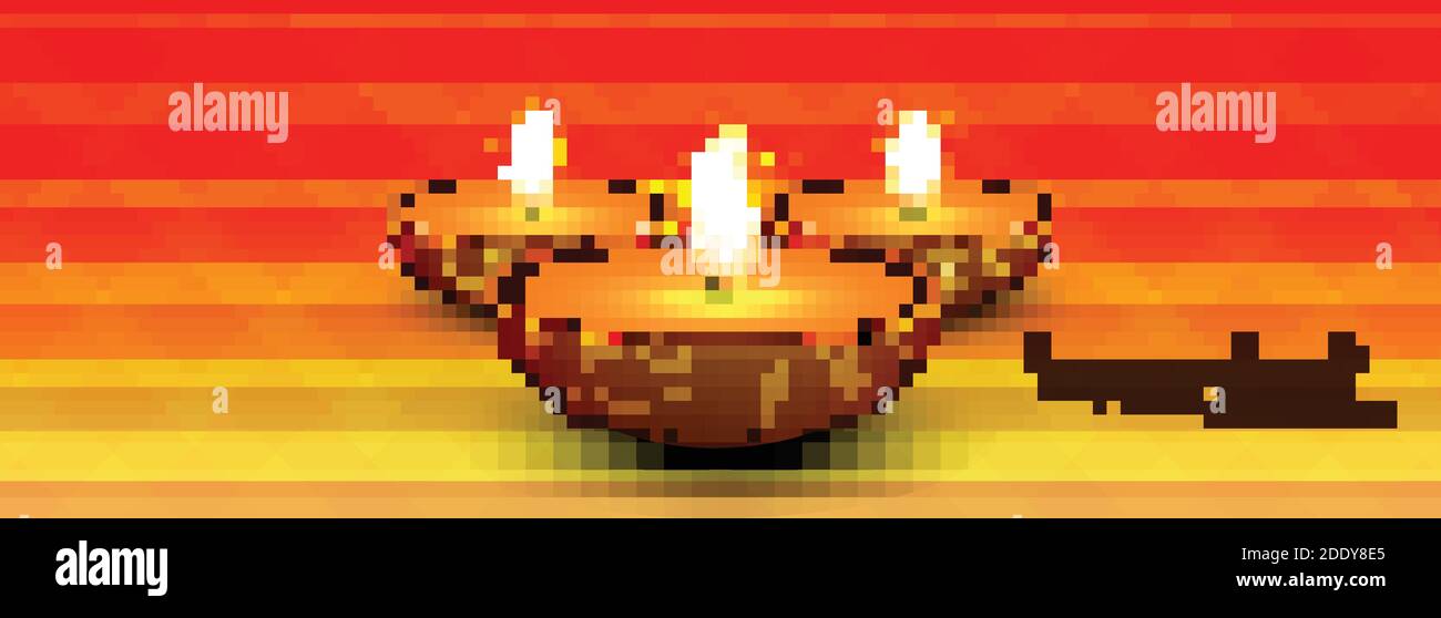 Creative banner or header poster for Shubh Diwali background Stock