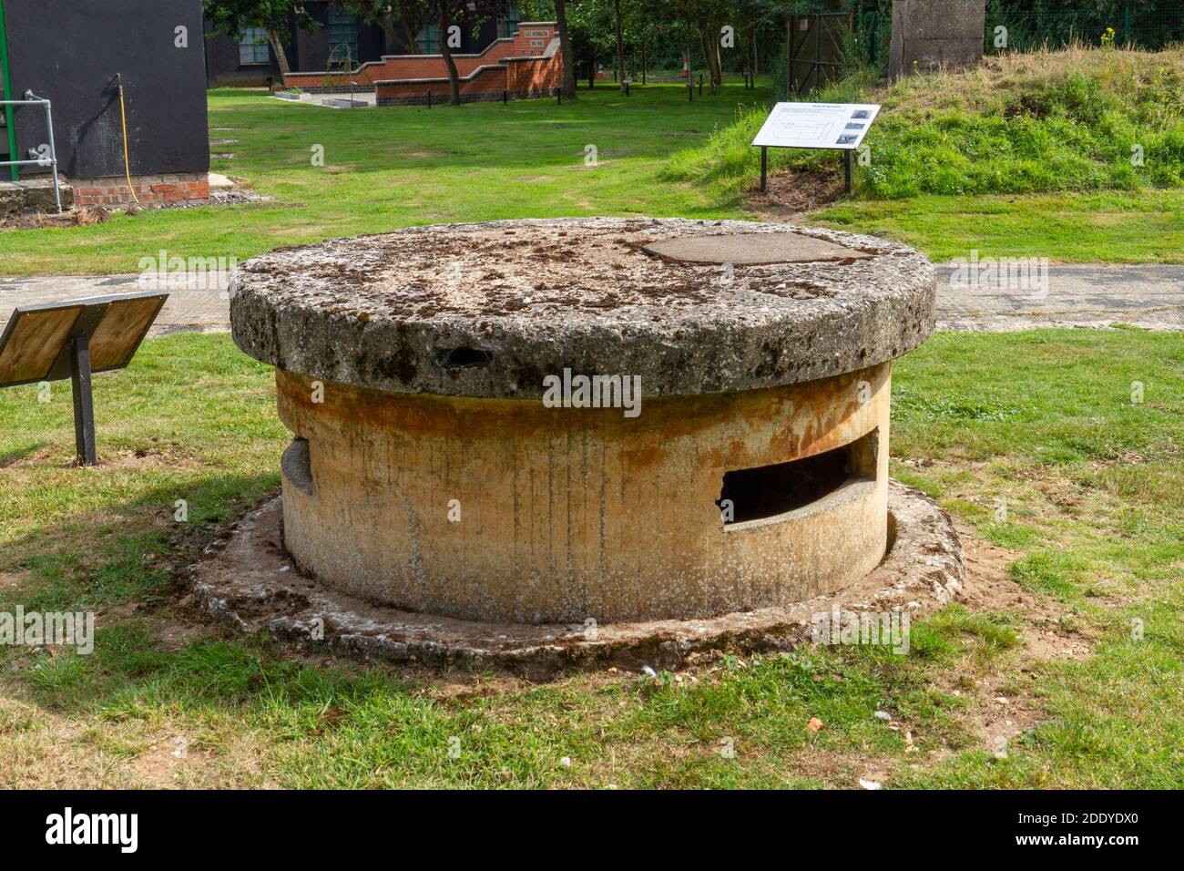 A PickettHamilton 'fort' or disappearing pillbox in the grounds of