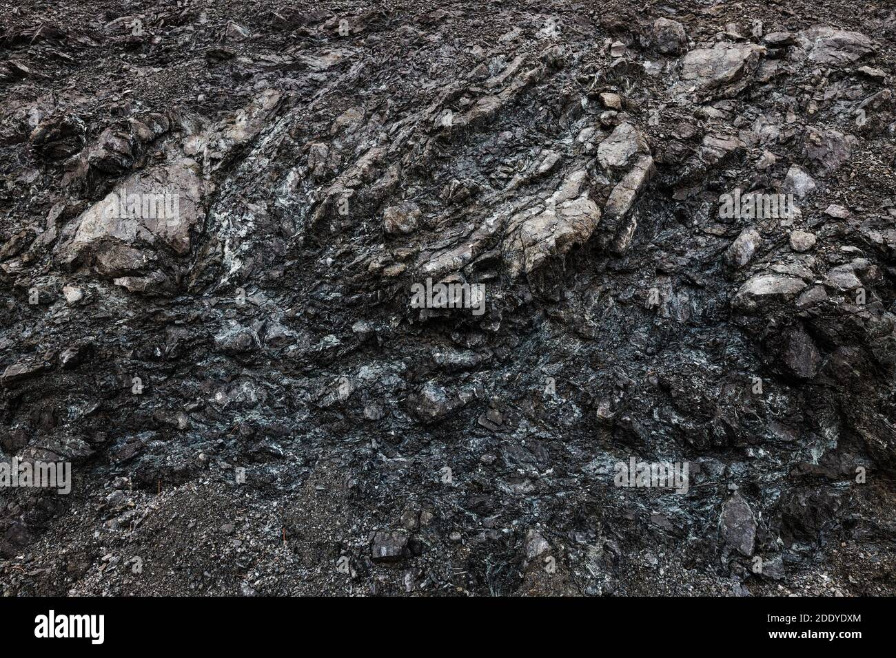 Close-up of a dark gray rock Stock Photo