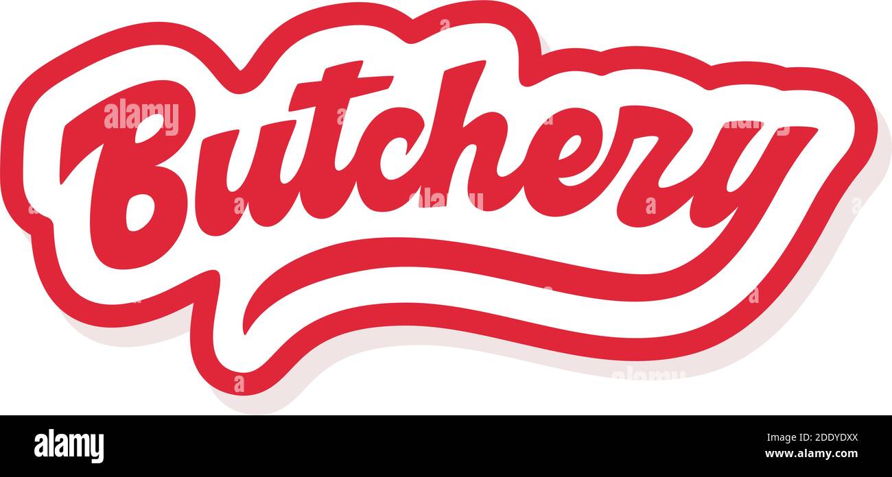 Butchery vector lettering Stock Vector