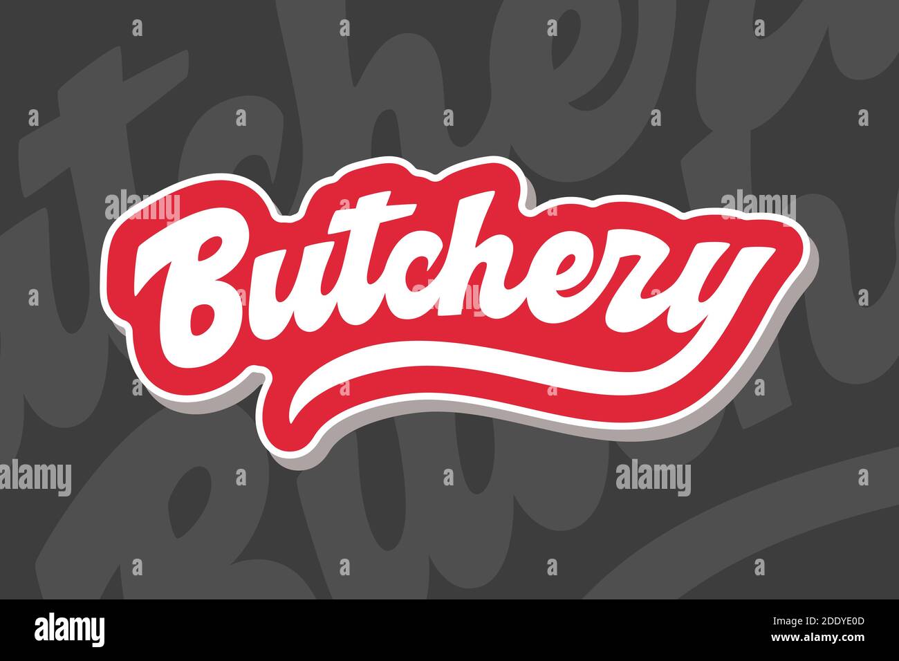 Butchery vector lettering Stock Vector
