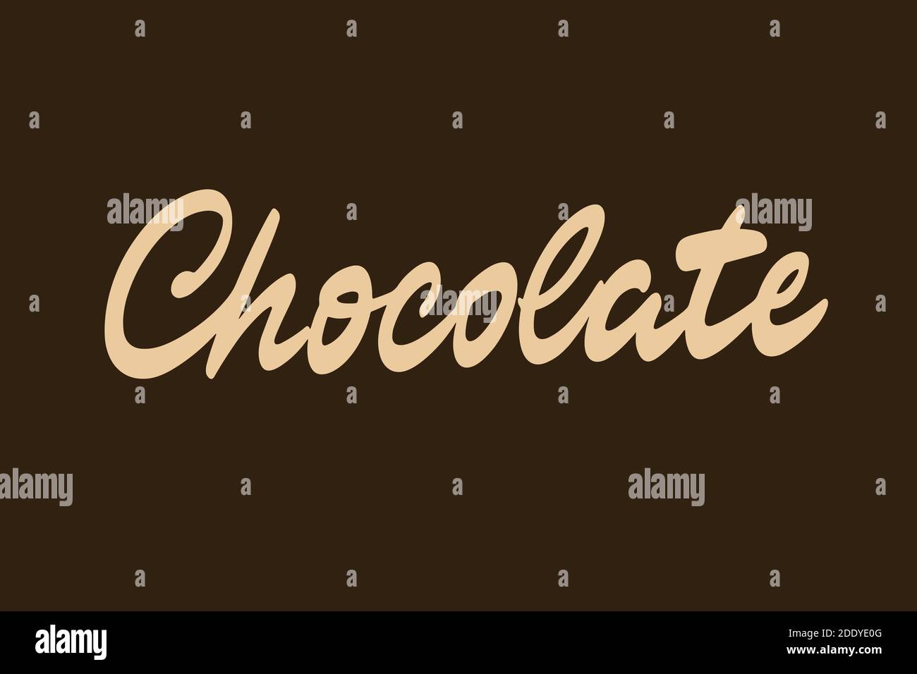 Chocolate vector lettering Stock Vector