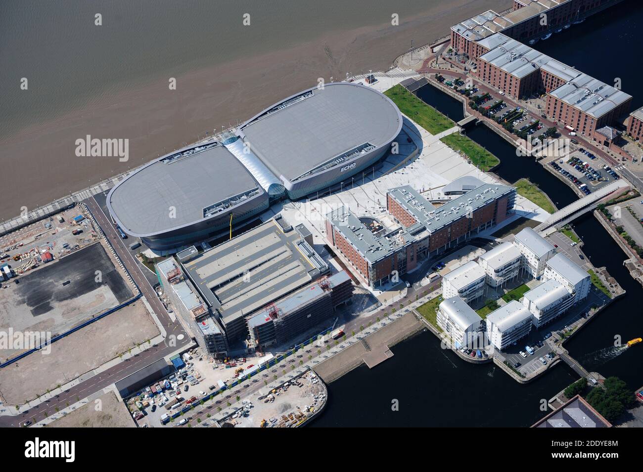Liverpool City Centre & Waterfront Aerial Photography Stock Photo Alamy