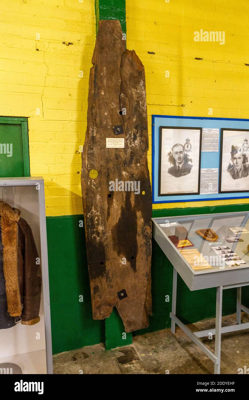 A Piece Of Malay Teak From The Deck Of The German Battleship Tirpitz Thorpe Camp Visitor Centre A Wwii Royal Air Force Barracks Lincolnshire Uk Stock Photo Alamy