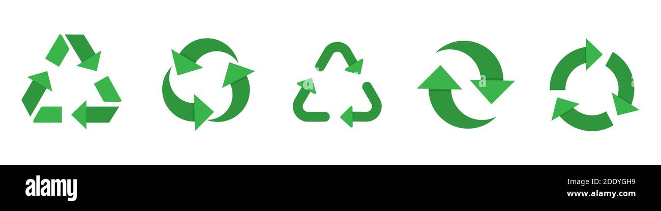 Recycle bin icon vector set. Recycle vector icons isolated on white ...