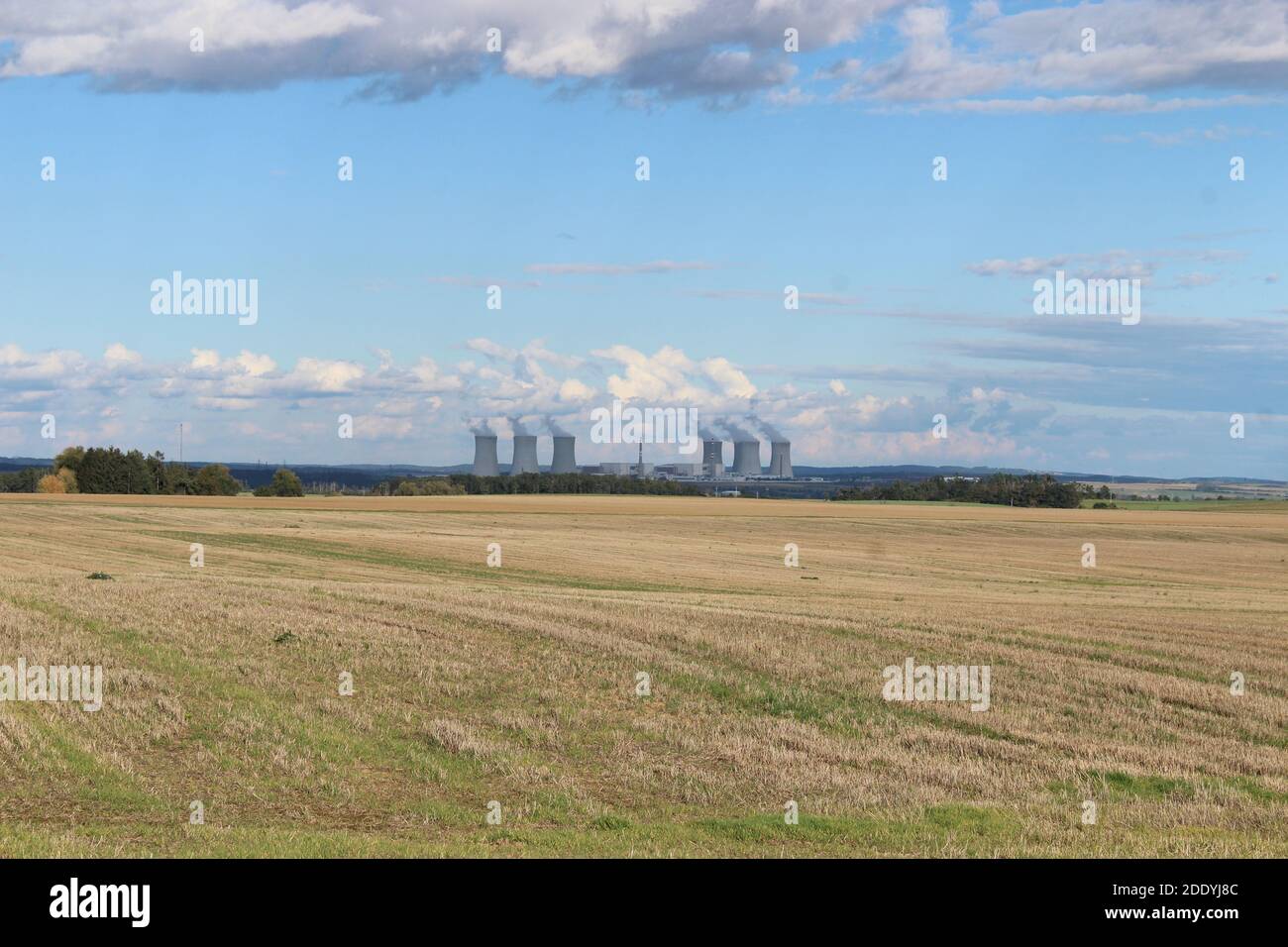 Dukovany Nuclear Power station in Moravia area of Czech Republic Stock Photo