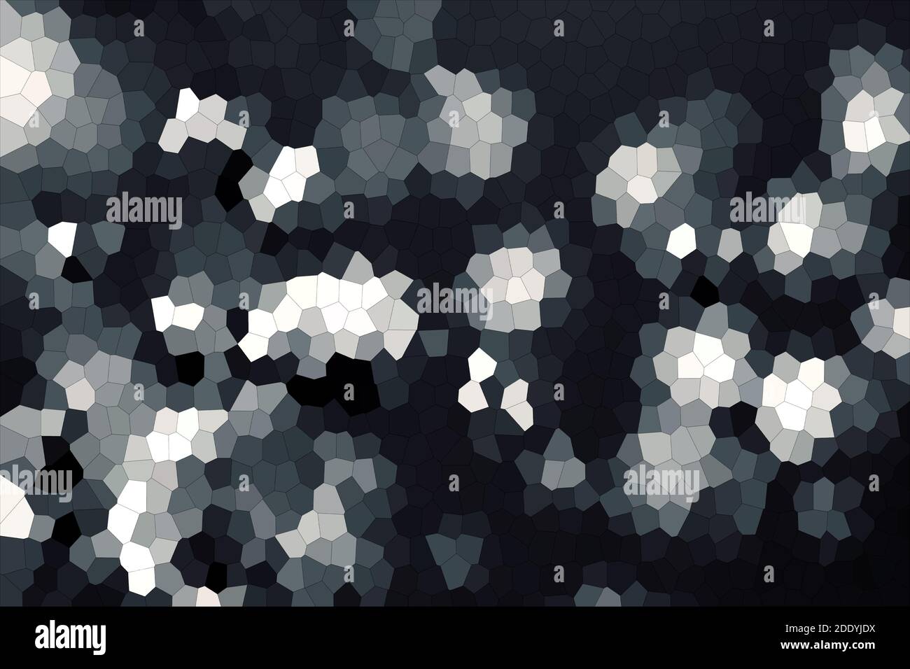 Abstract White & Grey Crystallize Group Modern Mosaic Tiles Material Texture Background Stock Photo