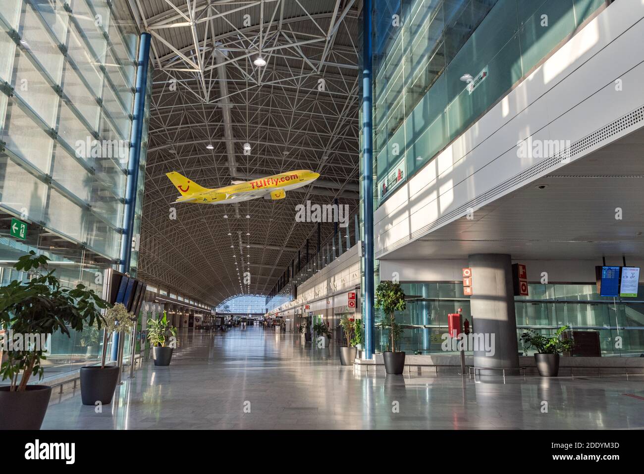 Puerto del Rosario, Fuerteventura, Canary Islands, Spain : October 9, 2020  : Interior of the Fuerteventura International Airport empty due to the covi  Stock Photo - Alamy