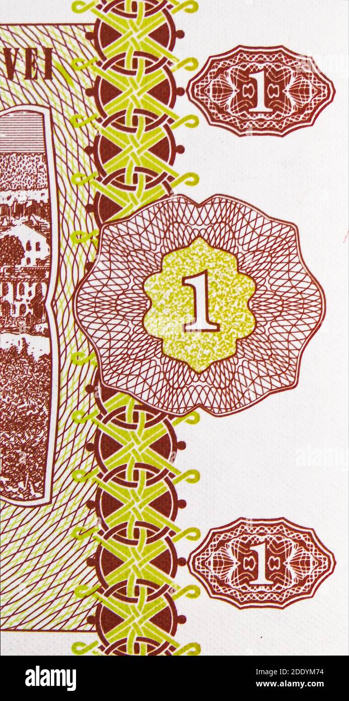 1 Leu banknote, Issued on 2010, Bank of Moldova. National currency ...