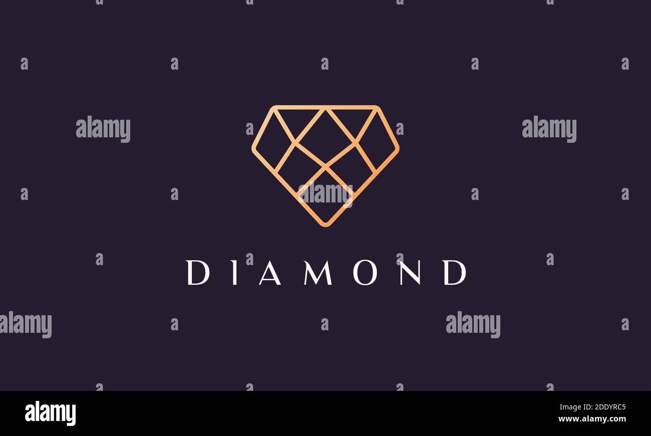 glamor diamond logo with simple and modern concept Stock Vector