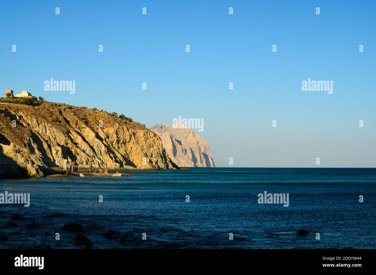 Kalamos Rock from Katsouni beach Stock Photo