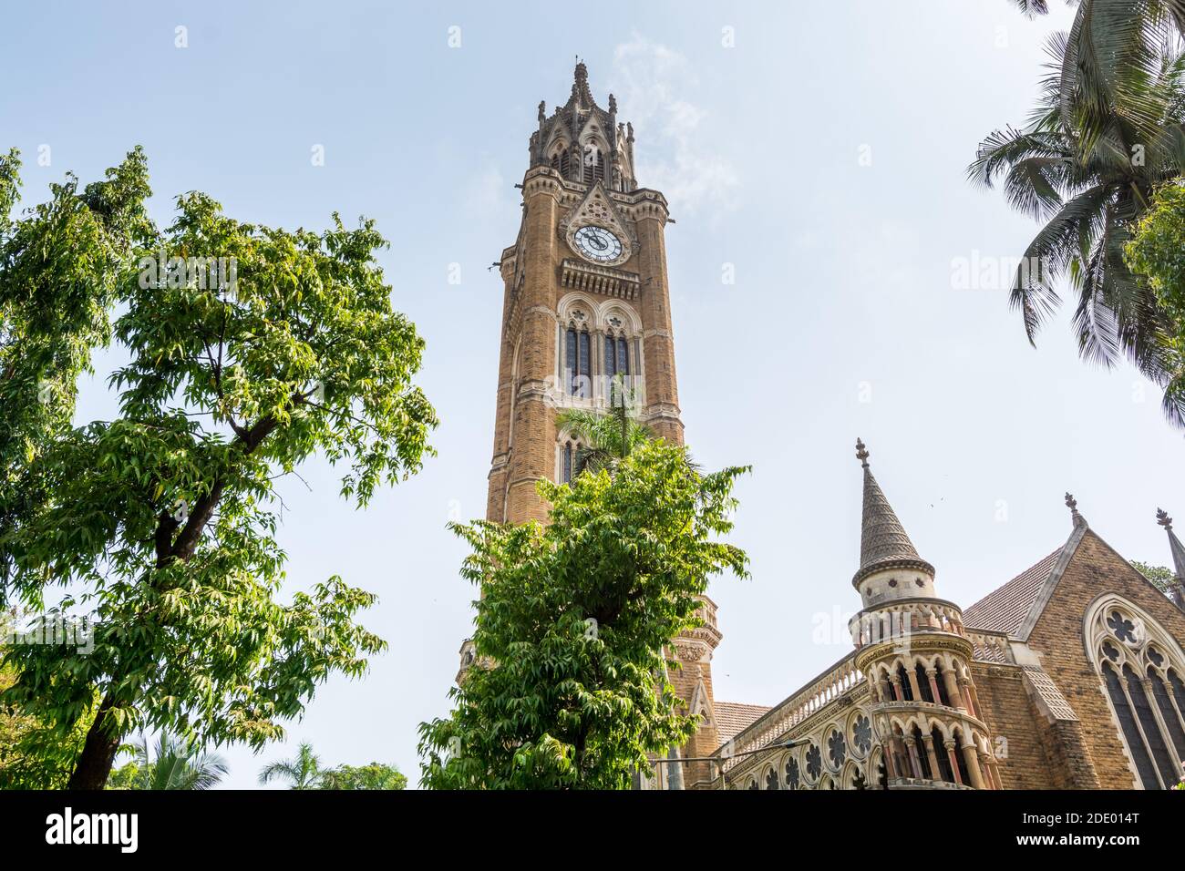 Rajabai  Clock tower of the University of Mumbai (University of Bombay),  one of the first state universities of India and the oldest in Maharashtra. Stock Photo