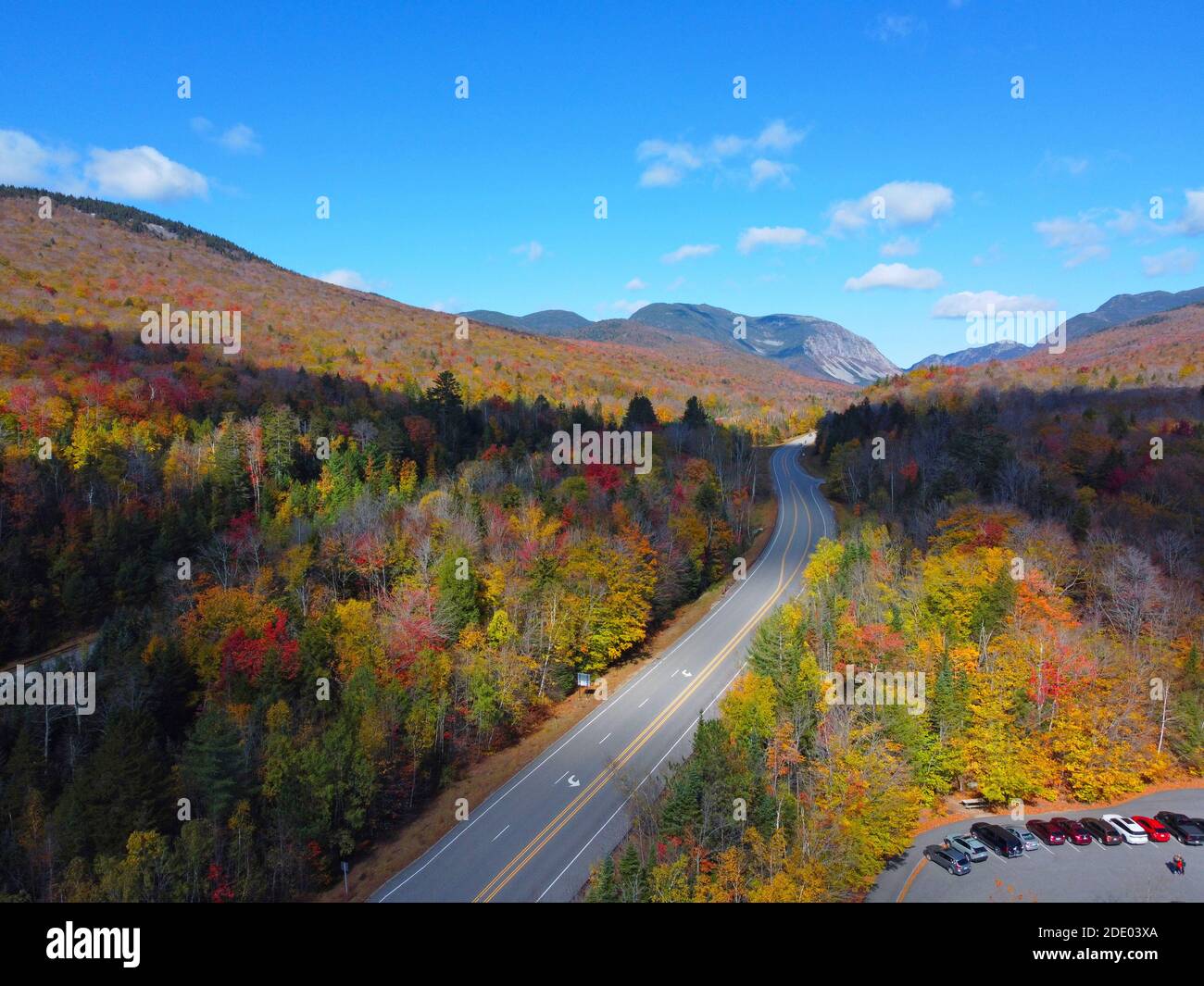 Interstate Highway I93 across Franconia Notch between Cannon Mountain
