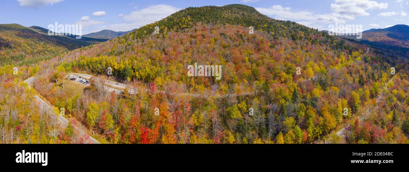 White Mountain National Forest fall foliage on Kancamagus Highway near