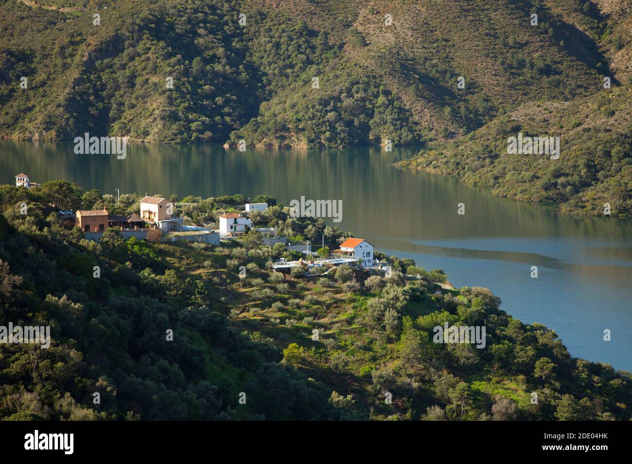 A remote mountain top community in the Rio Verde Valley in Southern Spain Stock Photo