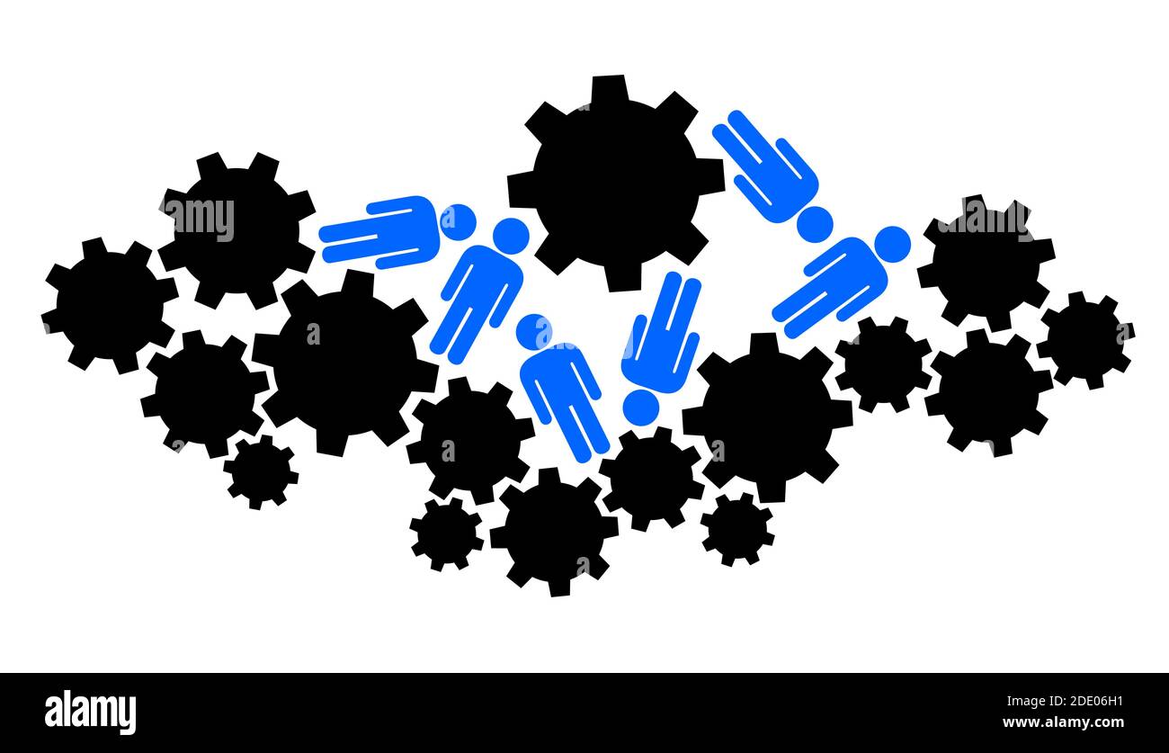 Metaphor meaning Negative tyranny and oppression of technological and