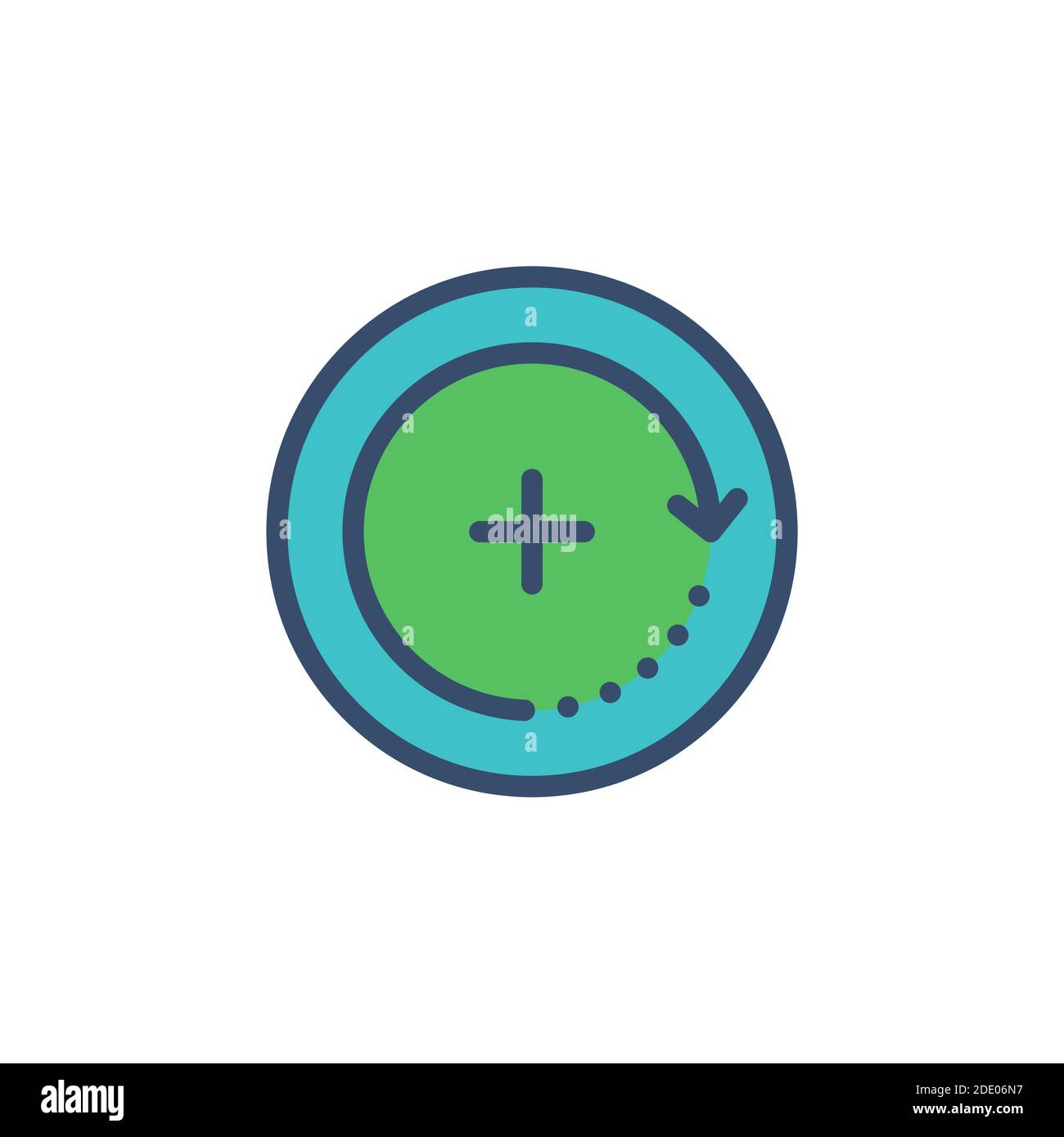 Extra hour, extra time color, line, outline vector sign, linear style pictogram isolated on