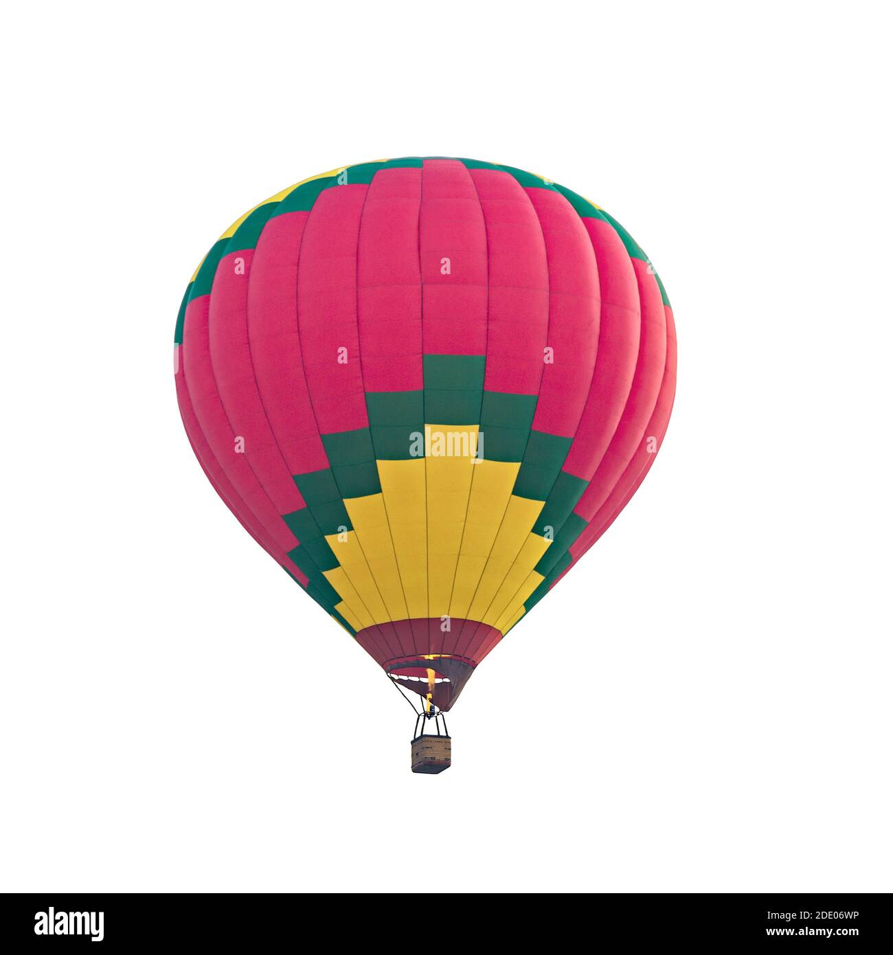 Colorful hot air balloon isolated on white background Stock Photo - Alamy