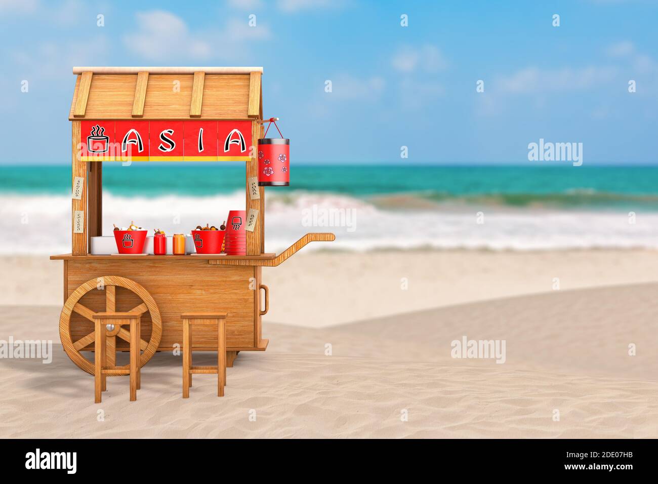 Food cart on the beach hi-res stock photography and images - Alamy