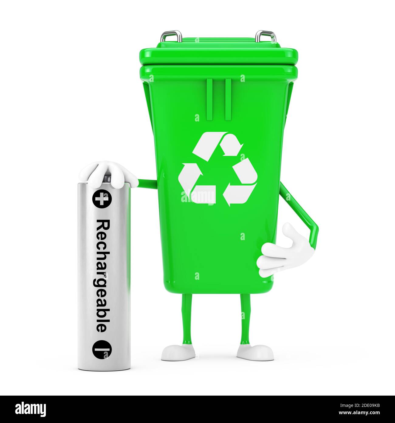 Recycle Sign Green Garbage Trash Bin Character Mascot with Rechargeable ...
