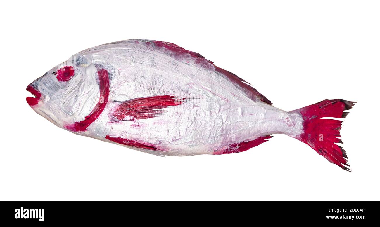 Masterclass For Fish Drawing In Technique Monotype Red And Silver Colored Orata Fish Cut Out On White Background Stock Photo Alamy Orata al forno con patate tagliate a spicchi: https www alamy com masterclass for fish drawing in technique monotype red and silver colored orata fish cut out on white background image387241558 html