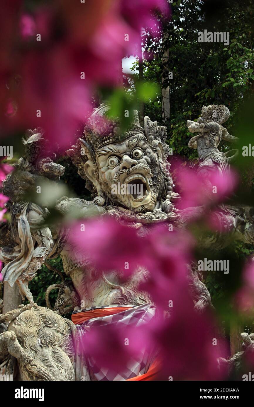 Kumbhakarna statue, Bukit Sari Temple, Sangeh Monkey Forest, Bali, Indonesia Stock Photo