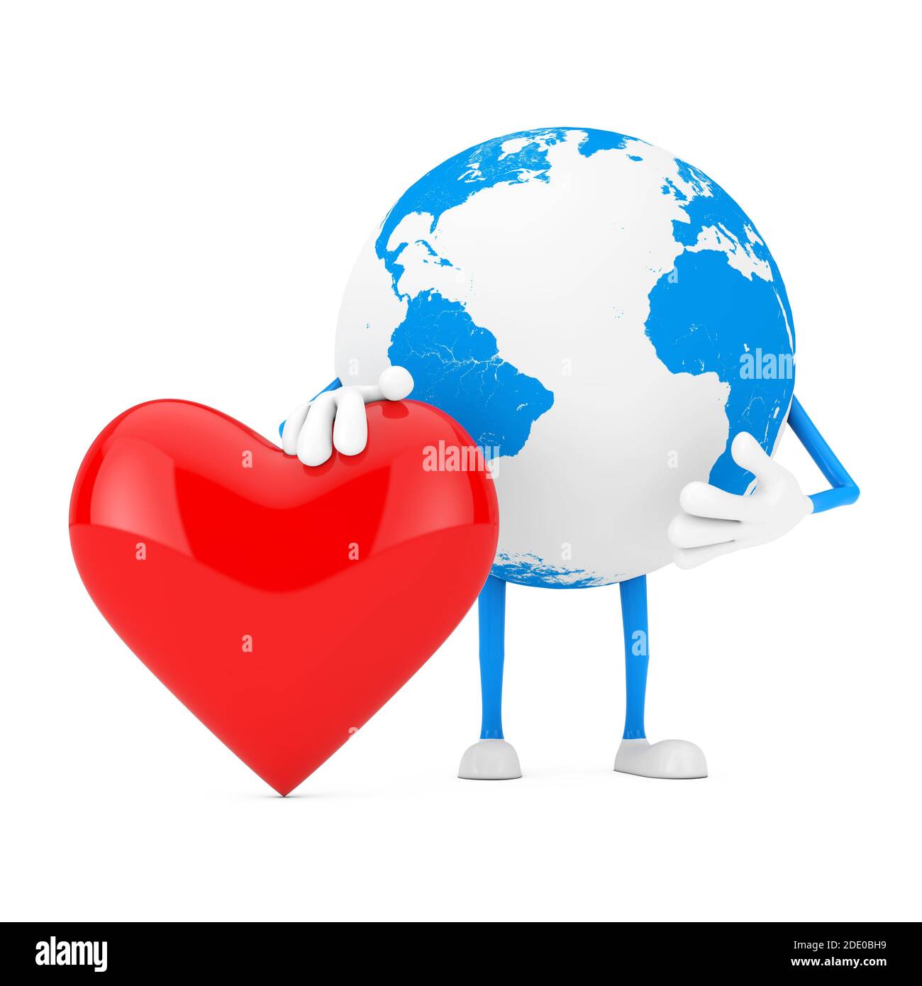 Heart world globe concept 3d Cut Out Stock Images & Pictures - Alamy