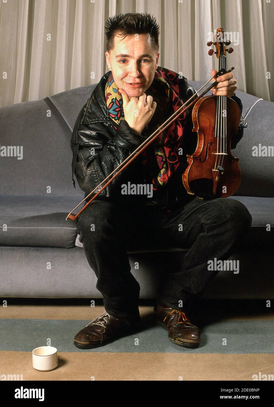 Nigel Kennedy violinist working on 'The Late Late Show' in Dublin