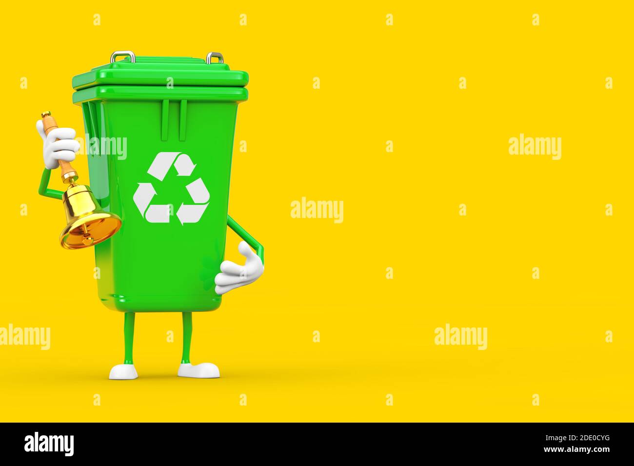 Recycle Sign Green Garbage Trash Bin Character Mascot with Vintage ...