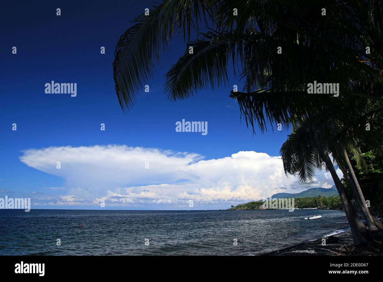 Beach in Tulamben, Bali, Indonesia Stock Photo