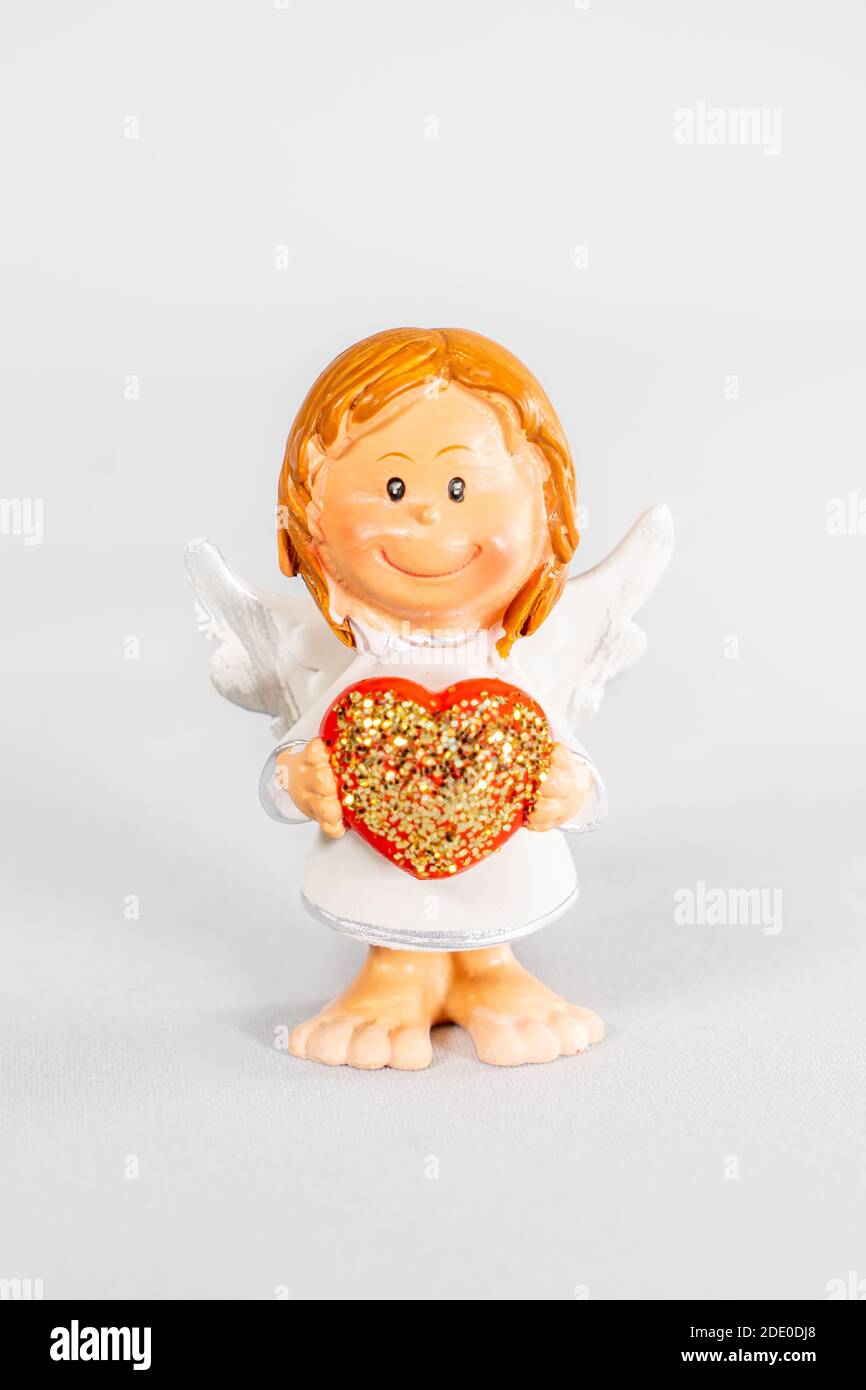 Angel Figure Christmas Decoration New Year Christmas Tree Stock Photo