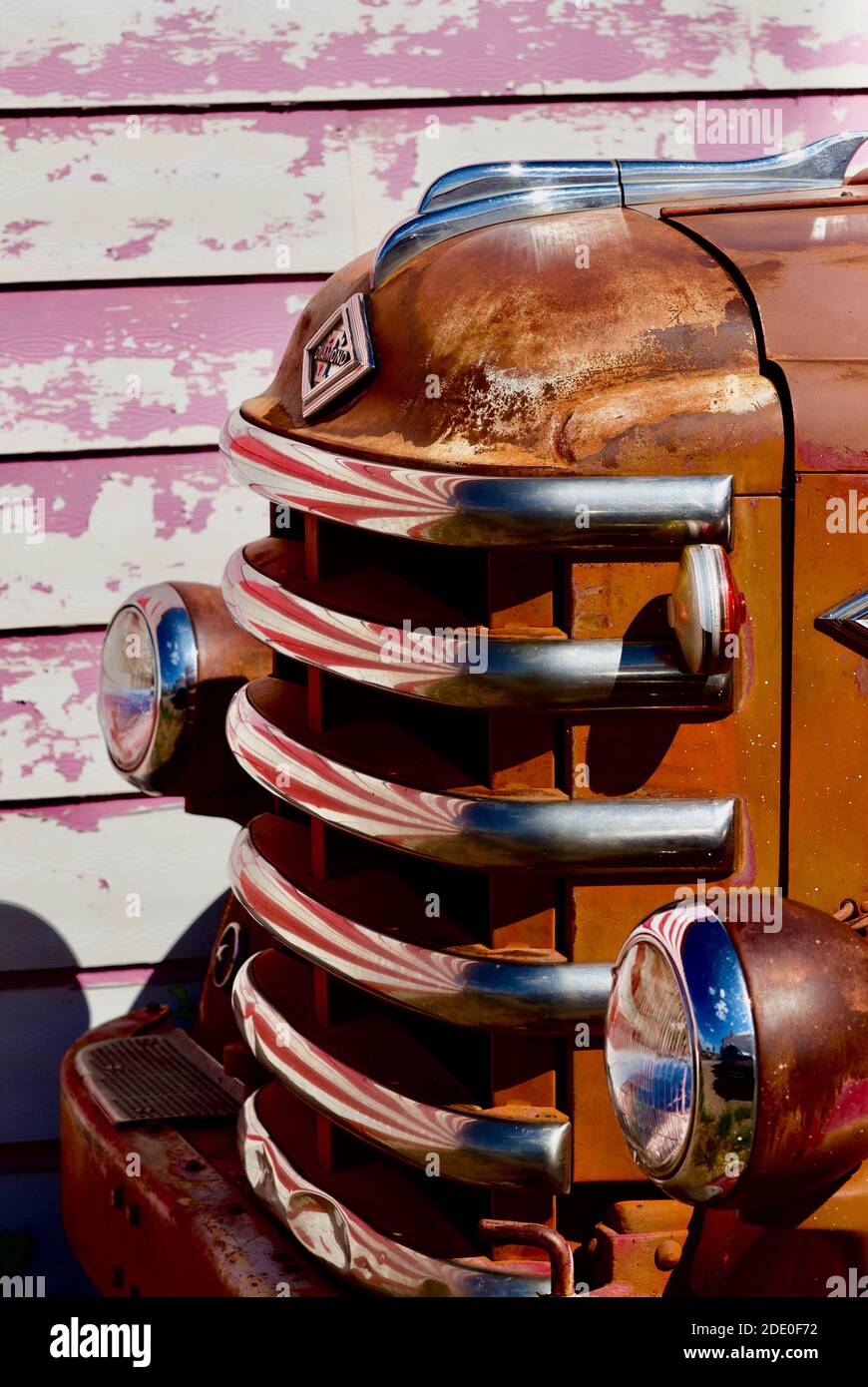 Seligman, Arizona, USA July 30, 2020 A vintage firetruck of the