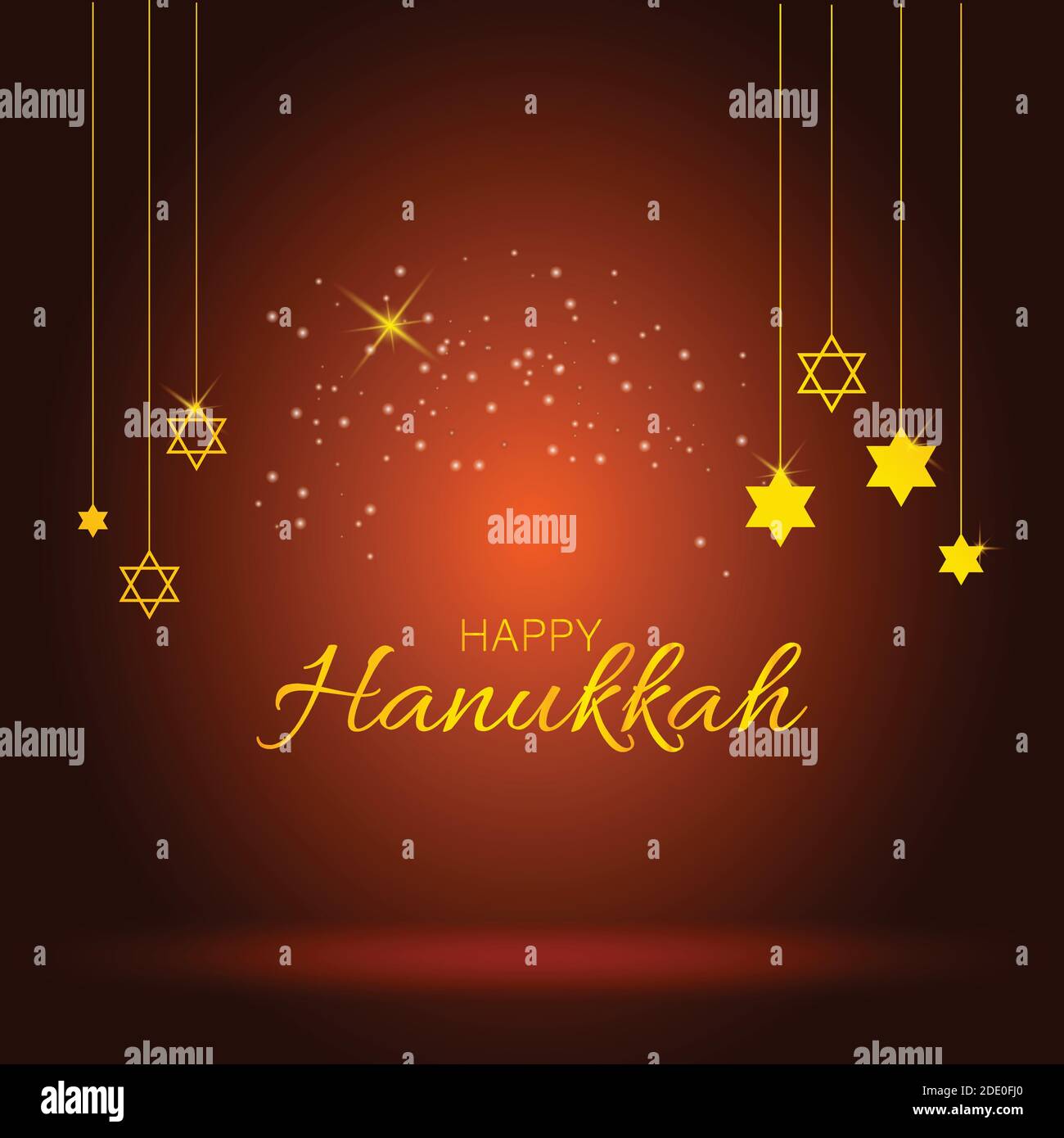 Happy Hanukkah, Jewish Festival of Lights scene with people, happy families with children. Background with menorah (traditional candelabra) and candle Stock Vector