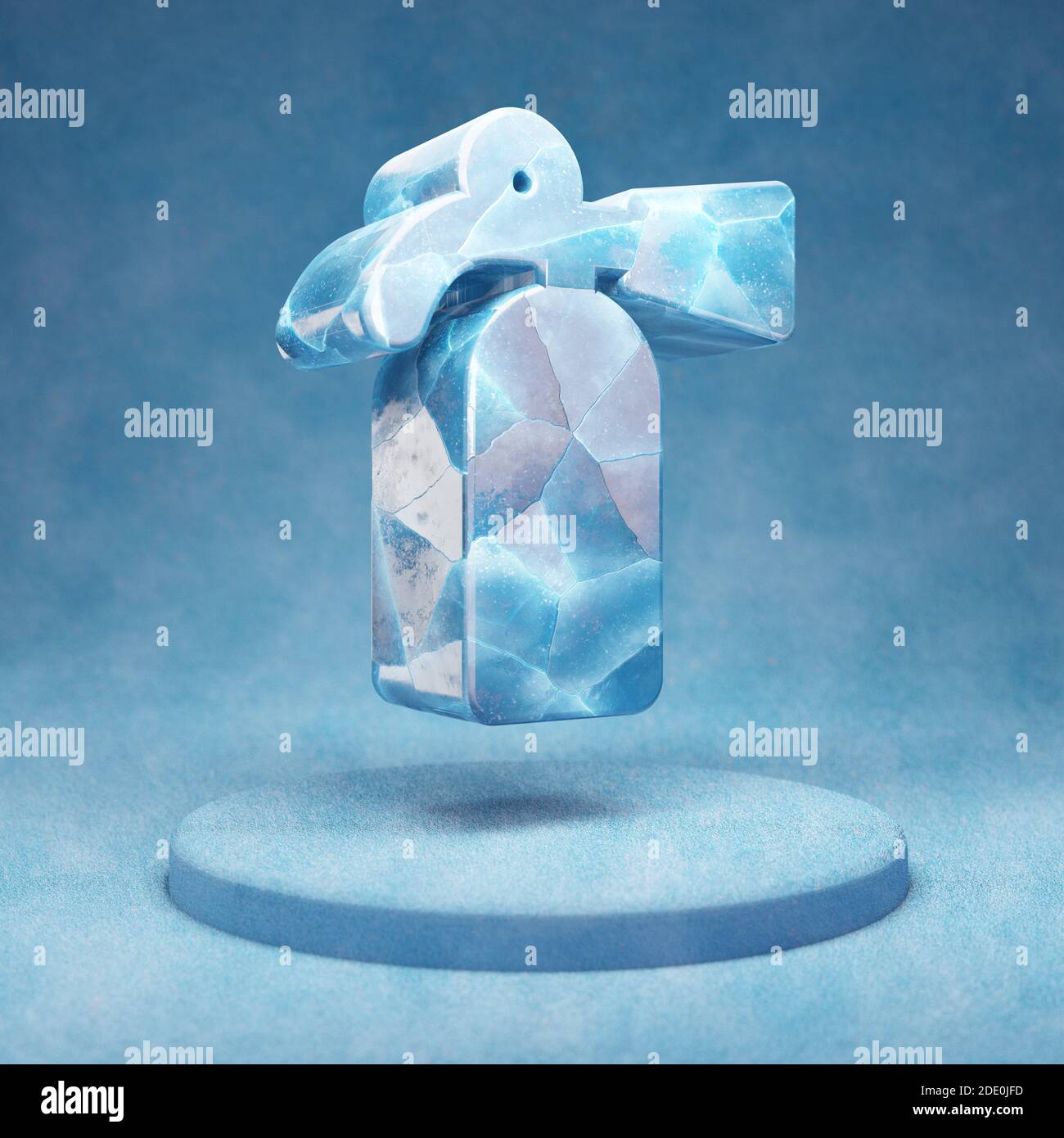 Fire Extinguisher icon. Cracked blue Ice Fire Extinguisher symbol on ...