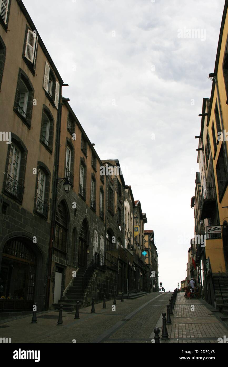 street and houses in clermontferrand Stock Photo Alamy